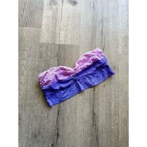VS PINK Lace Bandeau Pink Purple Size Medium